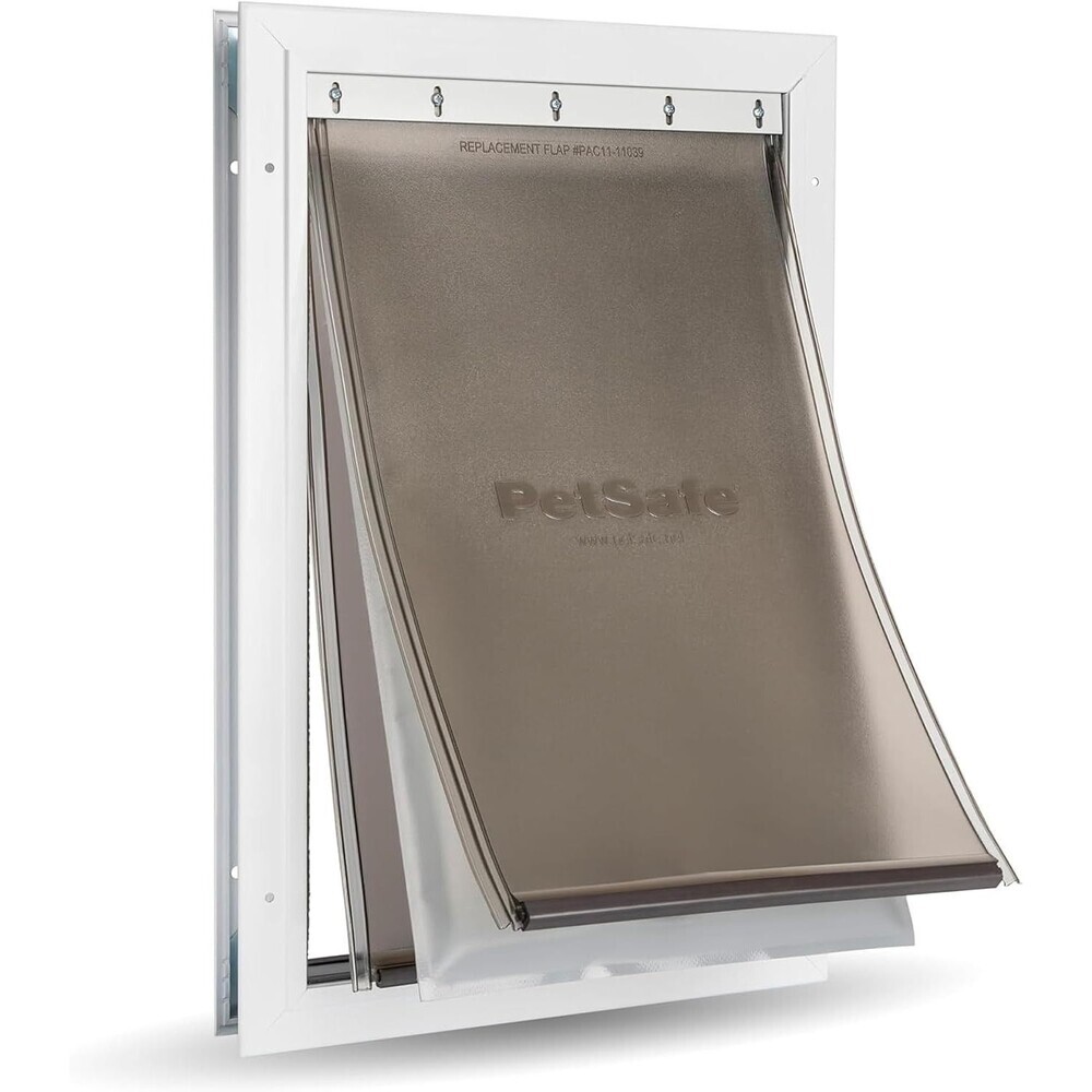 PetSafe Extreme Weather Aluminum Pet Door Extra Large 3 Flaps Insulation - Large